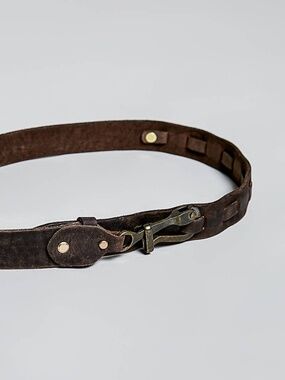 NWT POL Rugged Handcrafted Vintage Genuine Leather Coffee Brown Belt
